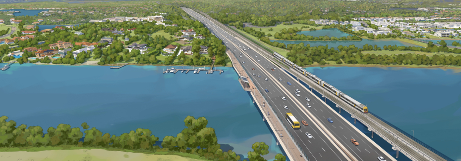 Coomera River Ferry and construction of the road bridge